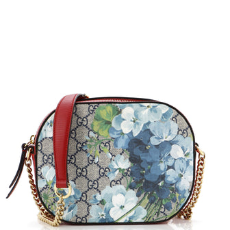 Gucci Chain Crossbody Bag (Outlet) Blooms Print GG Coated Canvas Mini