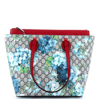 Gucci Linea A Zip Tote Blooms Print GG Coated Canvas Medium