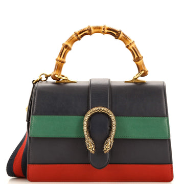 Gucci Dionysus Bamboo Top Handle Bag Colorblock Leather Medium