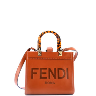 Fendi Sunshine Shopper Tote Leather Small