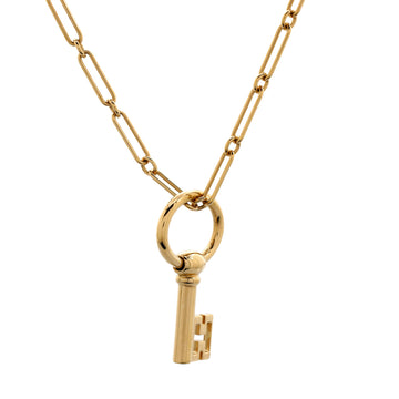 Hermes Curiosite Cle H Pendant Necklace Metal
