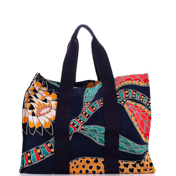 Hermes Beach Bag Printed Toile Maxi