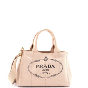 Prada Canapa Convertible Tote Canvas Mini