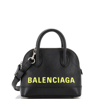 Balenciaga Logo Ville Bag Leather XXS