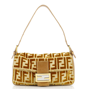 Fendi Baguette Bag Zucca Embossed Velvet
