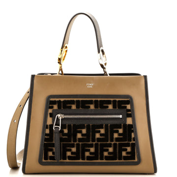 Fendi Runaway Bag Leather and Zucca Velvet Small