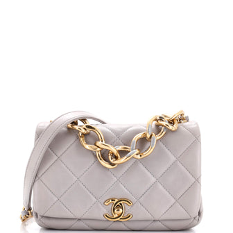 Chanel Color Match Flap Bag Quilted Lambskin Small