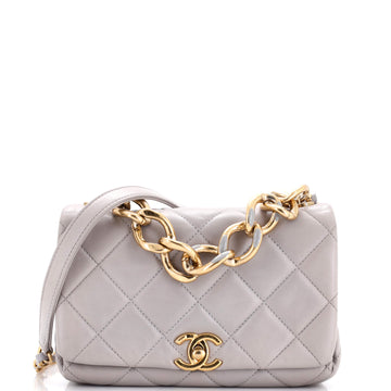 Chanel Color Match Flap Bag Quilted Lambskin Small