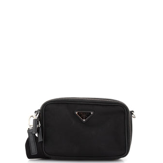 Prada Brique Camera Crossbody Bag Re-Nylon with Saffiano Leather Small