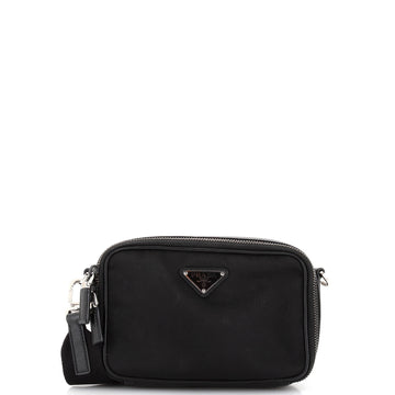 Prada Brique Camera Crossbody Bag Re-Nylon with Saffiano Leather Small