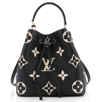 Louis Vuitton NeoNoe Handbag Bicolor Monogram Empreinte Giant MM