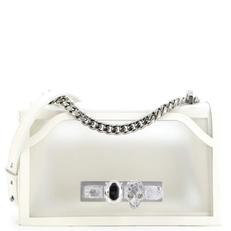Alexander McQueen Jewelled Flap Satchel Leather Medium