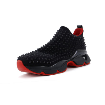 Christian Louboutin Men's Spike Sock Sneakers Spiked Neoprene