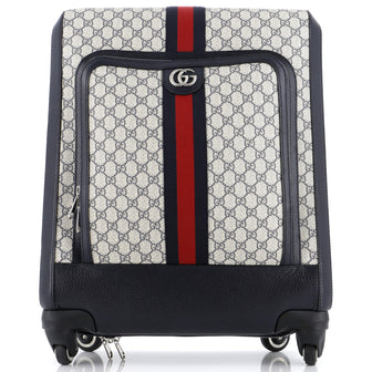 Gucci Savoy Cabin Plus Trolley Rolling Luggage GG Coated Canvas
