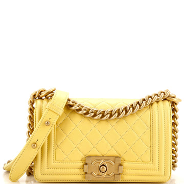 Chanel Boy Flap Bag Quilted Calfskin Small