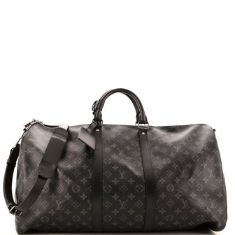 Louis Vuitton Keepall Bandouliere Bag Monogram Eclipse Canvas 55