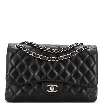 Chanel Classic Double Flap Bag Quilted Lambskin Jumbo
