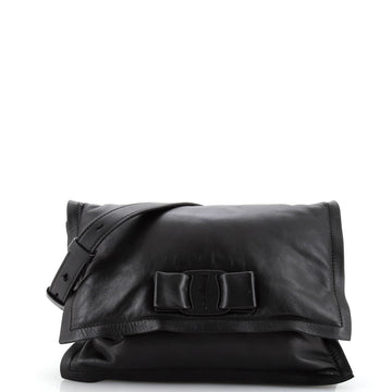 Salvatore Ferragamo Viva Bow Flap Bag Leather Small