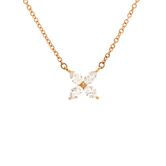 Tiffany & Co. Victoria Pendant Necklace 18K Rose Gold with Diamonds Small