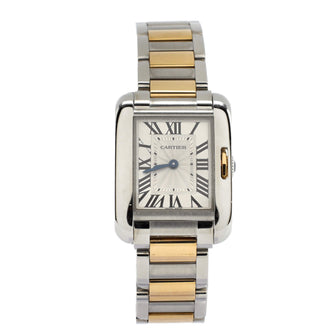 Cartier Tank Anglaise Quartz Watch Stainless Steel and Yellow Gold 23