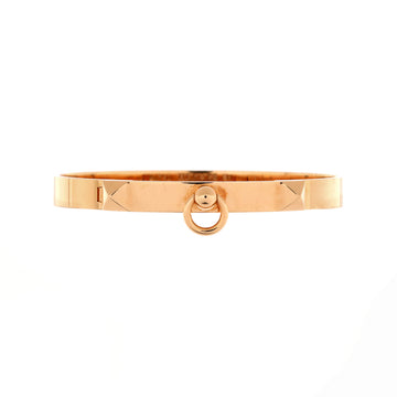 Hermes Collier de Chien Bracelet 18K Rose Gold Small