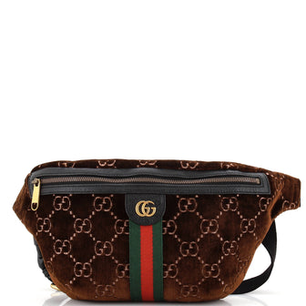 Gucci Ophidia Zip Belt Bag GG Velvet