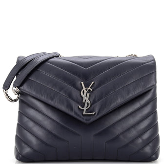 Saint Laurent Loulou Shoulder Bag Matelasse Chevron Leather Medium