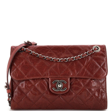 Chanel CC Crave Flap Bag Quilted Glazed Caviar Medium
