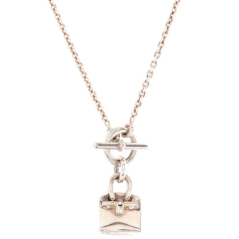 Hermes Birkin Amulette Pendant Necklace Sterling Silver
