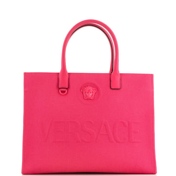 Versace La Medusa Tote Embossed Canvas Large