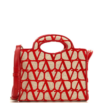 Valentino Garavani Le Troisieme Tote Toile Iconograph Fabric Mini