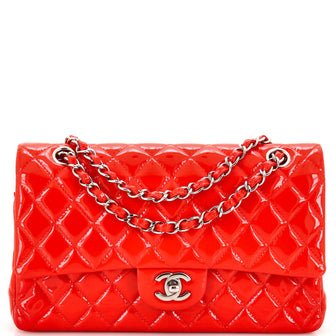 Chanel Classic Double Flap Bag Quilted Patent Medium