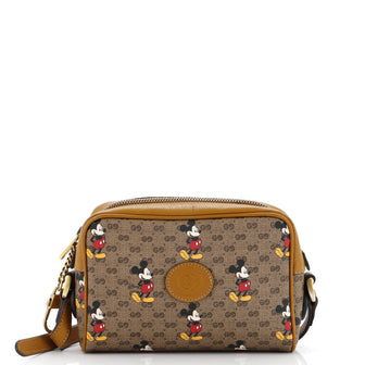 Gucci Disney Mickey Mouse Shoulder Bag Printed Mini GG Coated Canvas Mini