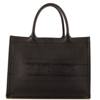 Christian Dior Book Tote Embossed Leather Medium
