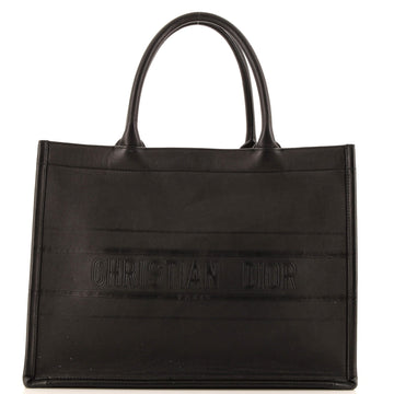 Christian Dior Book Tote Embossed Leather Medium