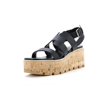 Hermes Women's Elda Wedge Espadrilles Leather