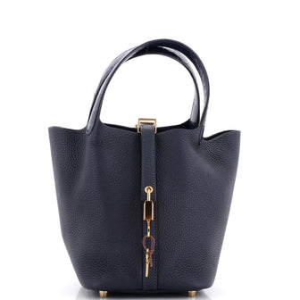 Hermes Touch Picotin Lock Bag Clemence with Matte Alligator PM