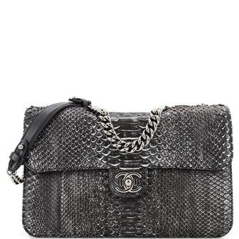 Chanel Perfect Edge Flap Bag Python Jumbo