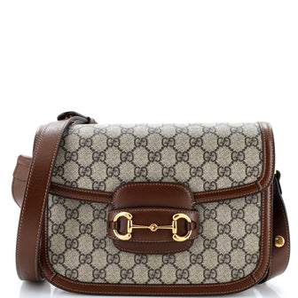 Gucci Horsebit 1955 Shoulder Bag GG Coated Canvas Small