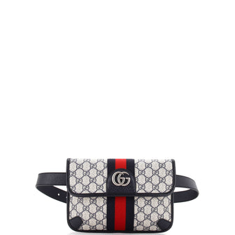 Gucci Ophidia Flap Belt Bag GG Coated Canvas