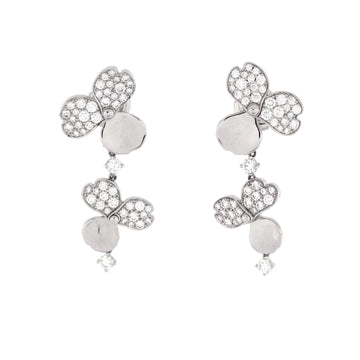 Tiffany & Co. Paper Flowers Cluster Drop Earrings Platinum with Diamonds