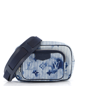 Louis Vuitton Outdoor Pouch Limited Edition Monogram Watercolor Stripes Denim