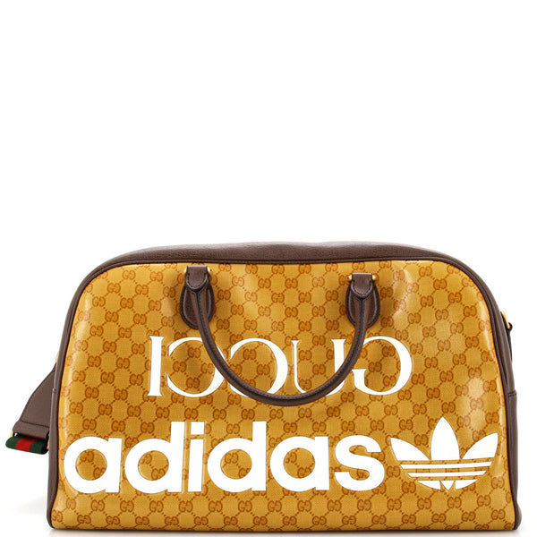 Gucci x adidas Duffle Bag GG Coated Canvas Large Brown 292031110