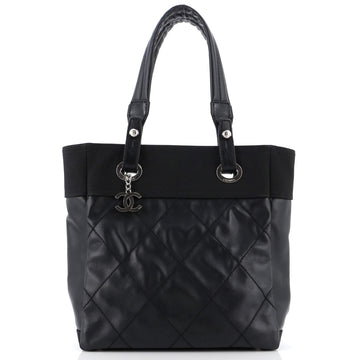 Chanel Biarritz Tote Quilted Coated Canvas Small