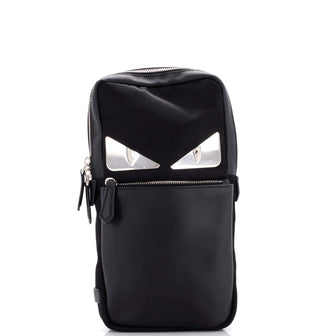 Fendi Monster Sling Bag Nylon and Leather Medium