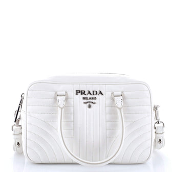 Prada Bowling Bag Diagramme Quilted Leather Medium