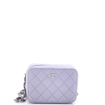 Chanel Square CC Chain Camera Bag Quilted Caviar Mini