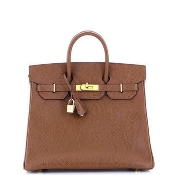 Hermes HAC Birkin Bag Brown Ardennes with Gold Hardware 32