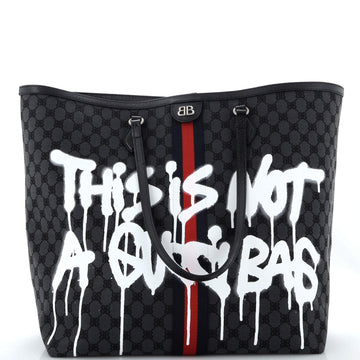 Balenciaga x Gucci The Hacker Project Tote Graffiti BB Canvas Medium