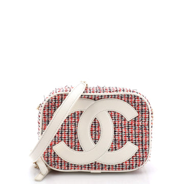 Chanel CC Mania Camera Bag Tweed with Lambskin Small